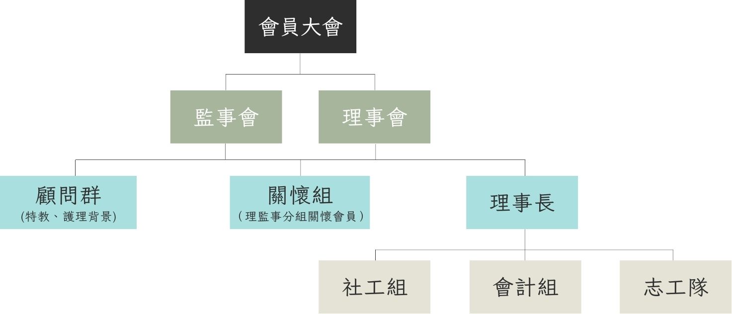 台灣視多障協會組織圖